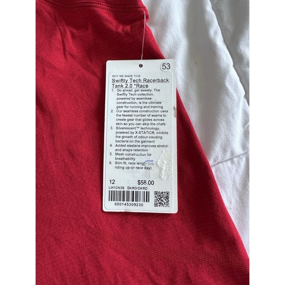 New Lululemon Swiftly Tech Racerback Tank 2.0 Race Size 12 Dark Red Hip Length - Picture 2 of 9